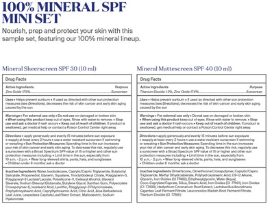 Front Card Insert (100 Mineral Spf Mini Set Card Insert Front Panel)